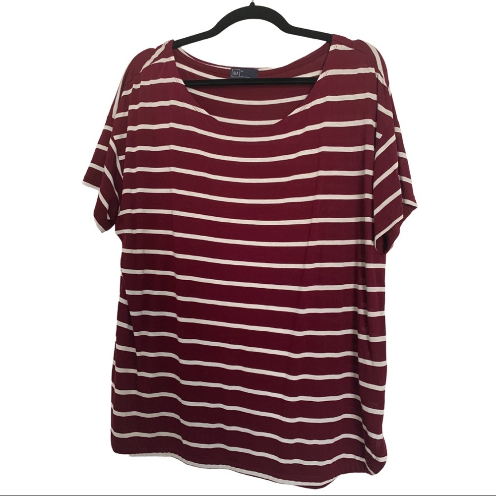 GAP Womens Striped Short Sleeved Shirt